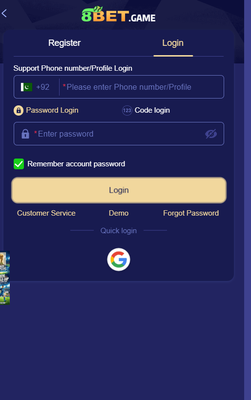 8Bet Login